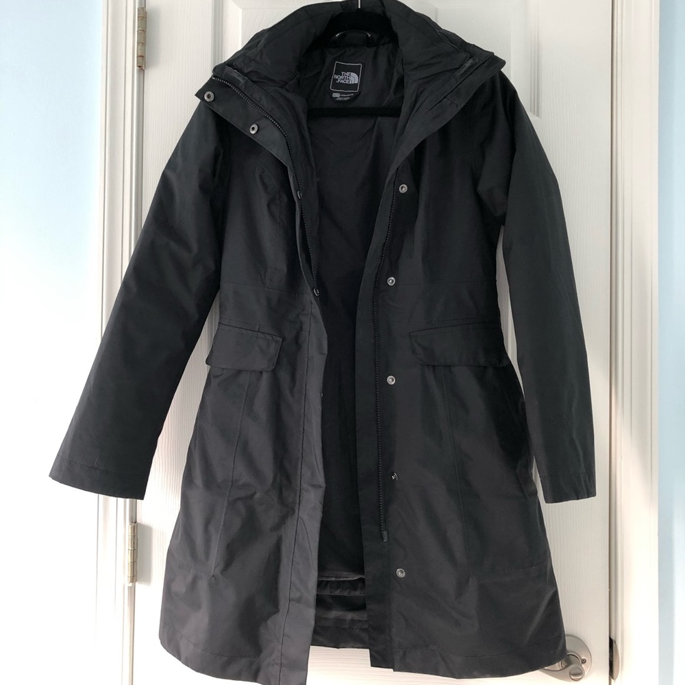 North Face winter long insulate parker jacket coat